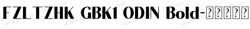 FZLTZHK GBK1 0DIN Bold字体转换